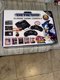 AtGames Sega Genesis Classic Mini Game Console w/ 80 Built-In Games 25th Sonic