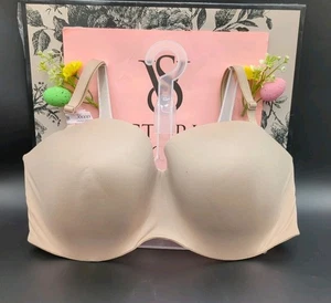 Victoria's Secret blanker leicht gefütterter glatter Multiway trägerloser BH 36DD Praline - Bild 1 von 10