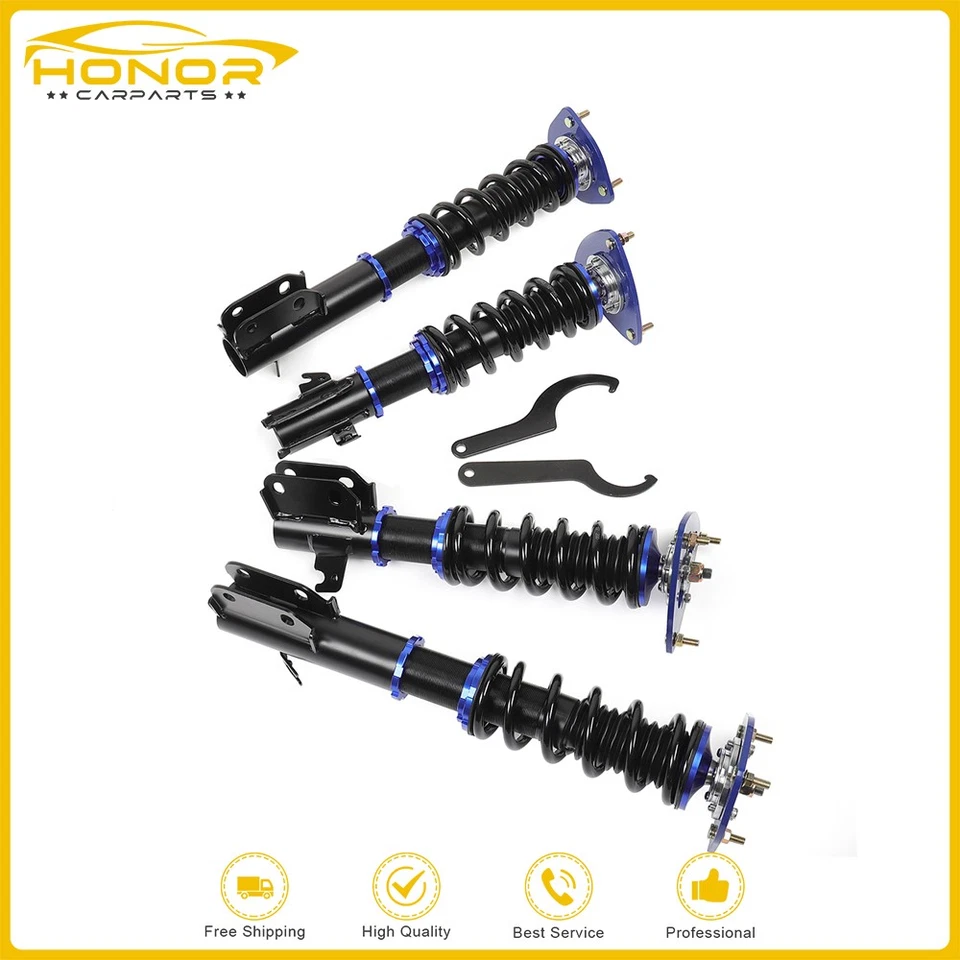 For 2002-2007 Impreza WRX GDA Coilovers Struts Shocks Suspension Kits Adj Height - Image 1 of 4