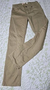 Levi's 511 Boys Size 14 27X29 Slim-Fit Sueded Twill Pants with Stretch Khaki - Picture 1 of 4