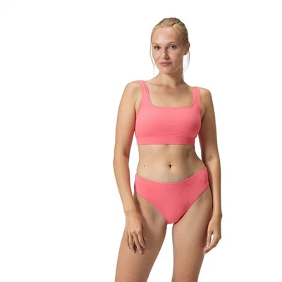SPEEDO WOMENS 2 PIECE SWIMSUIT.TEXTURED DEEP U BACK BIKINI SWIMMING COSTUME S25 - Image 1 of 4