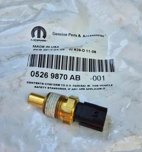 Chrysler Dodge Jeep Ram 2001-2010 nuevo sensor de temperatura de refrigerante MoPar genuino - Imagen 1 de 1