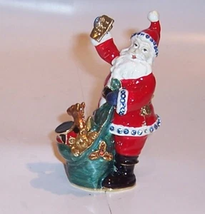 Treasured Trinkets Santa Claus with presents Decorative Trinket box - Picture 1 of 1