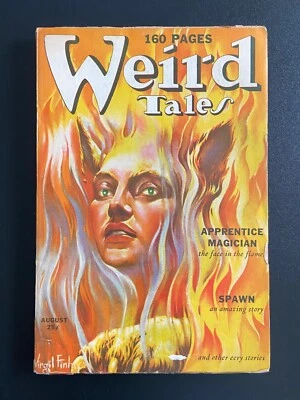 WEIRD TALES MAGAZINE (AUGUST 1939) LOVECRAFT HOWARD BLOCH VIRGIL FINLAY COVER - Image 1 of 4