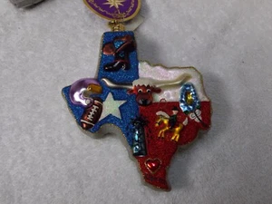 Christopher Radko Mapa Texas Árbol de Navidad Adorno de Vidrio - Imagen 1 de 6