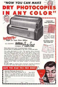 1953 Auto-Stat: Dry Photocopies Vintage Print Ad - Bild 1 von 1