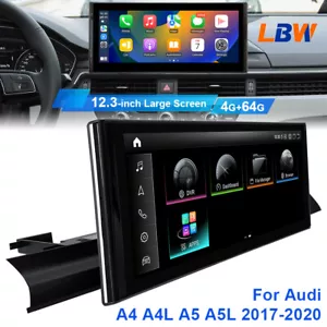 12.3'' Android Car GPS For Audi A4 A4L 2017-2019 Navi Touch Screen Carplay 4+64G - Picture 1 of 11