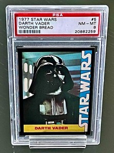1977 STAR WARS Wonder Bread #5 DARTH VADER (RC) *ROOKIE* PSA 8 NM-MT *Hot Card *