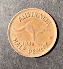 1948 Half Penny Pre Decimal Australian Coin George Vi. Ungraded.