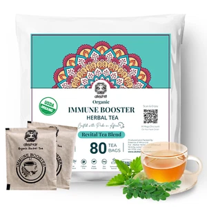 80 Immune Support Tea Bags, Moringa Immune Tea Herbal Tea Blend - Picture 1 of 9