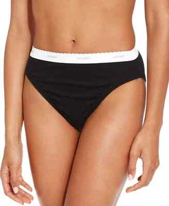 Jockey L129909 Women's Black 3-Pack Classic French Cut Underwear Size 7(42-44) - Picture 1 of 3