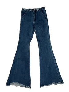 Black Label by C'est Toi Women Blue Jeans Size 3 Flare Boot Cut Waist 27 - Picture 1 of 9