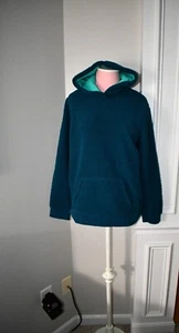 Lands’ End Boys Sherpa Pullover Hoodie in Baltic Teal Size: XLARGE #5706110 NWT - Picture 1 of 3
