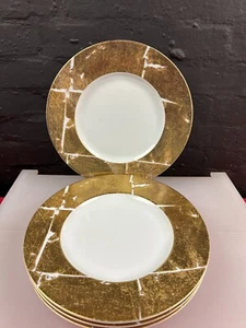 4 Bernardaud Feuille D'or Essteller 12,5" breit 2 Sets verfügbar - Bild 1 von 10