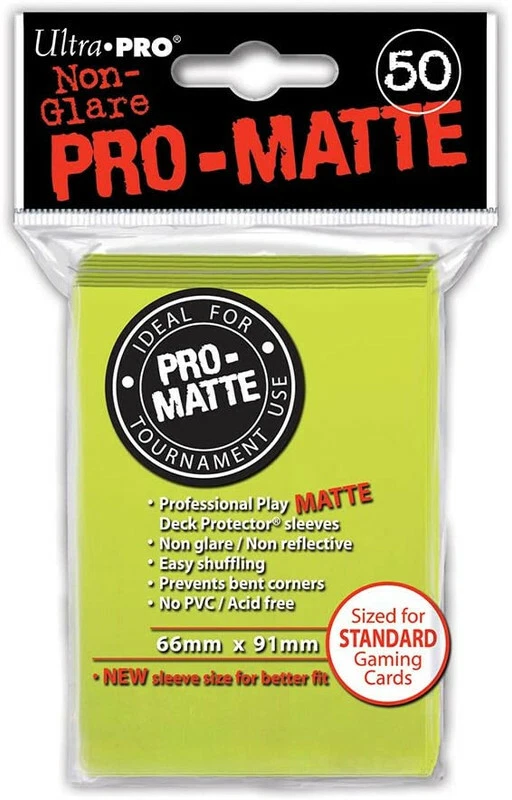 Ultra Pro 50 Umschläge Deck Protector pro-Matte Gelb Pink Karten Standard 84149 - Bild 1 von 1