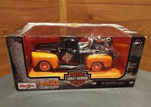 MAISTO 1:24 1948 FORD F-1 PICKUP & 1:24 HD 1958 FLH DUO GLIDE - Picture 1 of 12