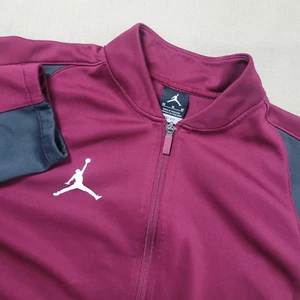 Nike Air Jordan Dri Fit Herren Medium weinrot grau durchgehender Reißverschluss Jacke Jumpman - Bild 1 von 6
