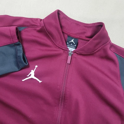Nike Air Jordan Dri Fit Hombres Mediano Granate Gris Cremallera Completa Chaqueta Jumpman Foto 1 de 4