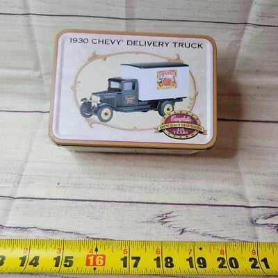 Ertl Campbell's soup 125 years 1930 Chevy Delivery Truck &tin case diecast 1/43  - Image 1 of 4