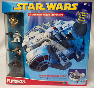 2002 Hasbro Playskool Star Wars Falcon, X-wing, Naboo, Wampa, Speeders, Arena