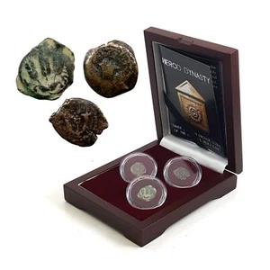 Herod Dynasty: Three Stunning Judaean Bronze Coins from the Holy Land - Picture 1 of 4