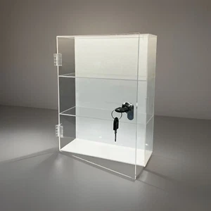 Luxurious Acrylic 3-Tier Display Case with Lock Cosmetics Dolls & Collectibles - Picture 1 of 2