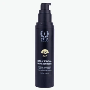 Crema hidratante facial diaria ZEUS con FPS 50 hecha en EE. UU. - Imagen 1 de 6