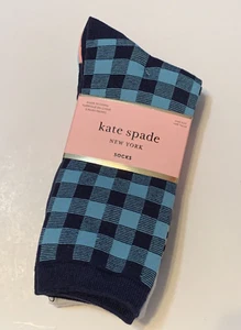Kate Spade Damen Crew Hosen Socken 3 Paar Crew blau Set Einheitsgröße neu mit Etikett - Bild 1 von 6
