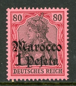 Morocco 1905 Germany 1 Pesata/80 pfg Sc #41 Watermarked MNH F630 - Picture 1 of 2