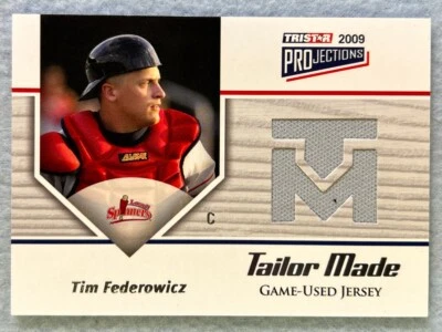 2009 TRISTAR PROjections Tailor Made Game-Used Patch Tim Federowicz Spinners ‘a - Image 1 of 2