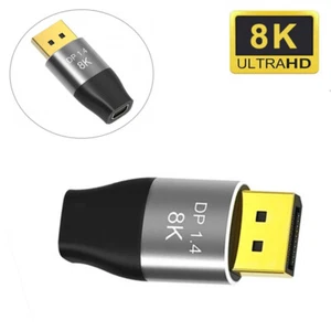 Mini DP1.4 Male To DP Female Adapter 8K 60Hz 4K 144HZ For More Real Game Vision - Picture 1 of 6