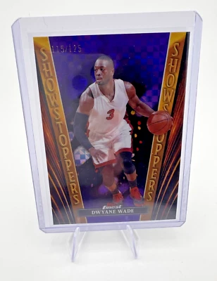 Dwayne Wade 2023-24 Topps Finest Showstoppers Purple Checkerboard #115/125 - Image 1 of 2