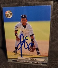 Joey Cora Autograph Signed 1992 Fleer Ultra Chicago White Sox