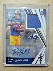 2019 Darrell Henderson Panini Phoenix Silver Rookie Autograph Patch RC 001/149