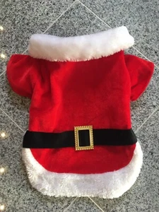 Weihnachtskostüm Weihnachtsmannmantel für kleine Hunde o. Katzen Haustierzubehör - Bild 1 von 4