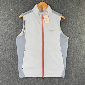 Peter Millar Performance Vest Men Small Fuse Elite Crown Sport Gray Golf Stretch - Picture 1 of 14