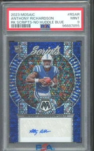 Anthony Richardson 2023 Mosaic RK Scripts-No Huddle BLUE-PSA 9 MINT Colts AUTO - Picture 1 of 2