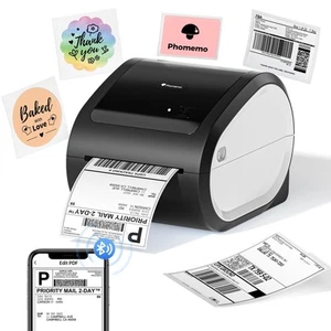 Phomemo Shipping Label Printer 4x6,Thermal Label Printer Bluetooth,Address - Afbeelding 1 van 5