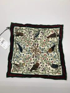 Pañuelo Gucci Condor marfil verde oscuro - Imagen 1 de 14
