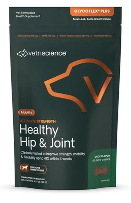 Vetriscience Glycoflex Plus Max Strength Joint Supplement Small Dogs 60 Chews - Image 1 of 4