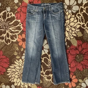 Pantalones de mezclilla American Eagle Outfitters Favorite Boyfriend para mujer talla 12 XLong - Imagen 1 de 4