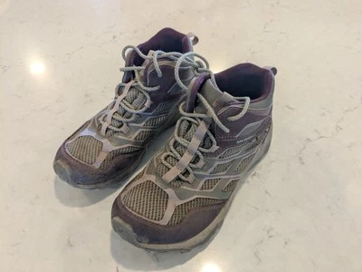 Girls Hiking Boots - Merrell Moab FST Youth Mid Hiking Boot, Waterproof, Size 3 - Image 1 of 4
