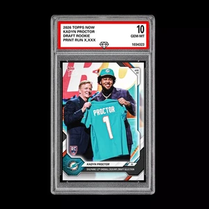 Graded 10 Kadyn Proctor 2026 TOPPS NOW RC Rookie Card Dolphins  - Afbeelding 1 van 1