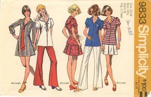 Simplicity 9833 Sailor Top & Nautical Middy Dress, Bell Bottom Pants Sz 13/14 JR - Picture 1 of 4