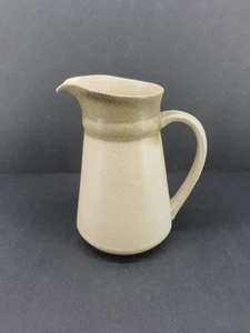 Vintage Temuka Pottery New Zealand Jug 19cm Misty Cream & Green Large - Picture 1 of 10
