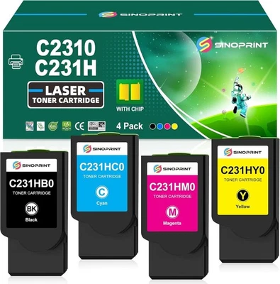 Juego de cartuchos de tóner C231 para Lexmark C2325dw C2535dw MC2640adwe Foto 1 de 4