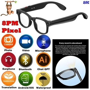 1Psc Nuevas Gafas Inteligentes Inteligentes AI Bluetooth Llamadas Gafas Grabación Videos Auriculares - Imagen 1 de 19