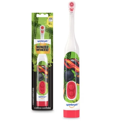 Cepillo de dientes eléctrico Monster Truck Spinbrush para niños, alimentado por batería, cerdas suaves Foto 1 de 4