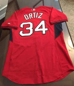 Authentic David Ortiz #34 Boston Red Sox 2014 Majestic Spring/BP Jersey 44/L - Picture 1 of 8