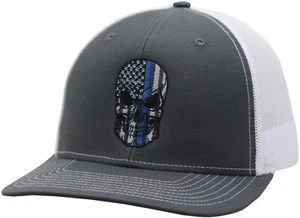 Blue Line Flag Enforcer Trucker Mesh Snapback Charcoal/White - Picture 1 of 3